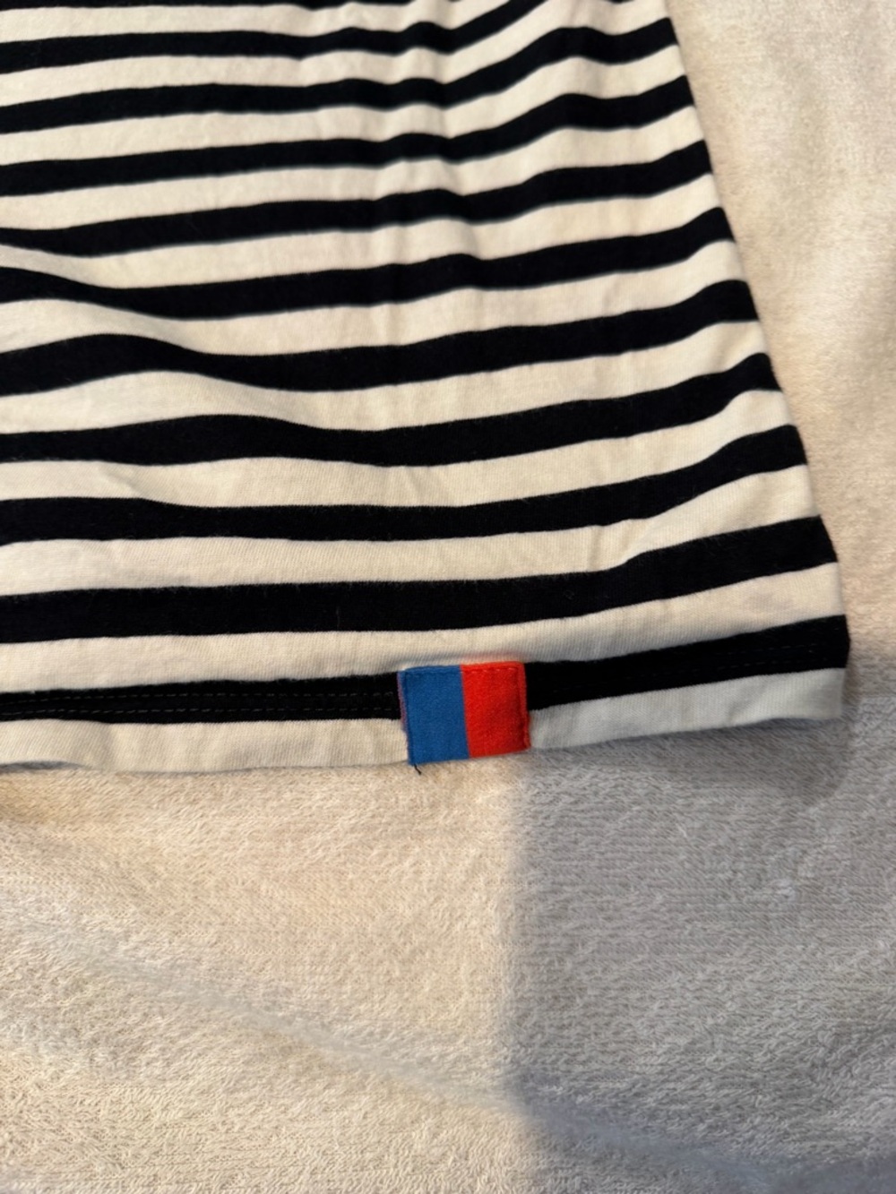 KULE black and White Striped Crewneck Tee - Picture 3 of 3